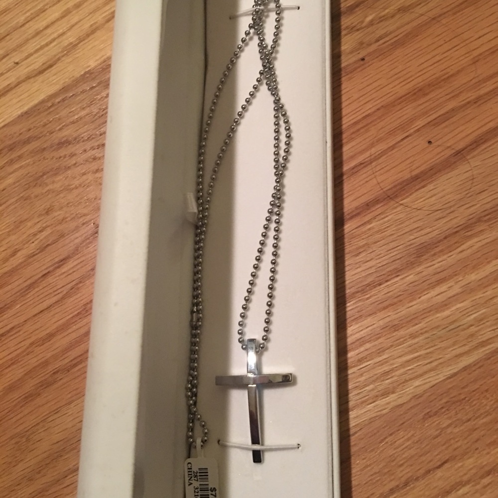 Men’s Kenneth Cole  silver cross necklace